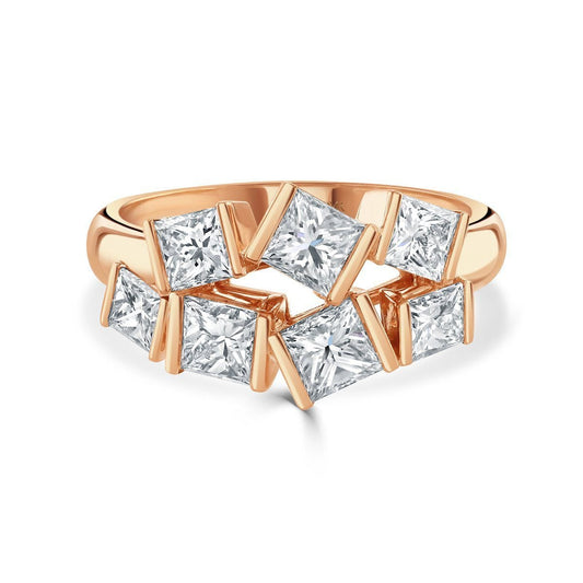 Hopscotch Rose Gold Diamond Ring