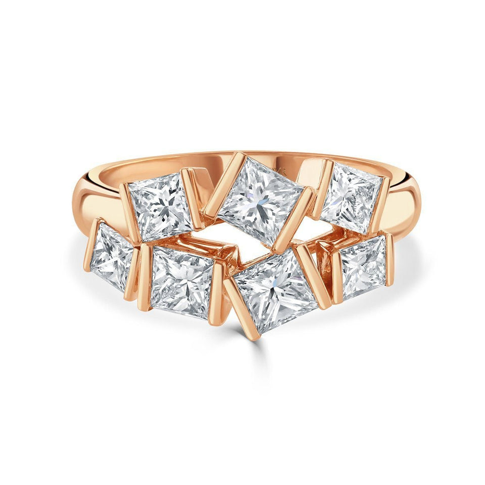 Hopscotch Rose Gold Diamond Ring at David M Robinson