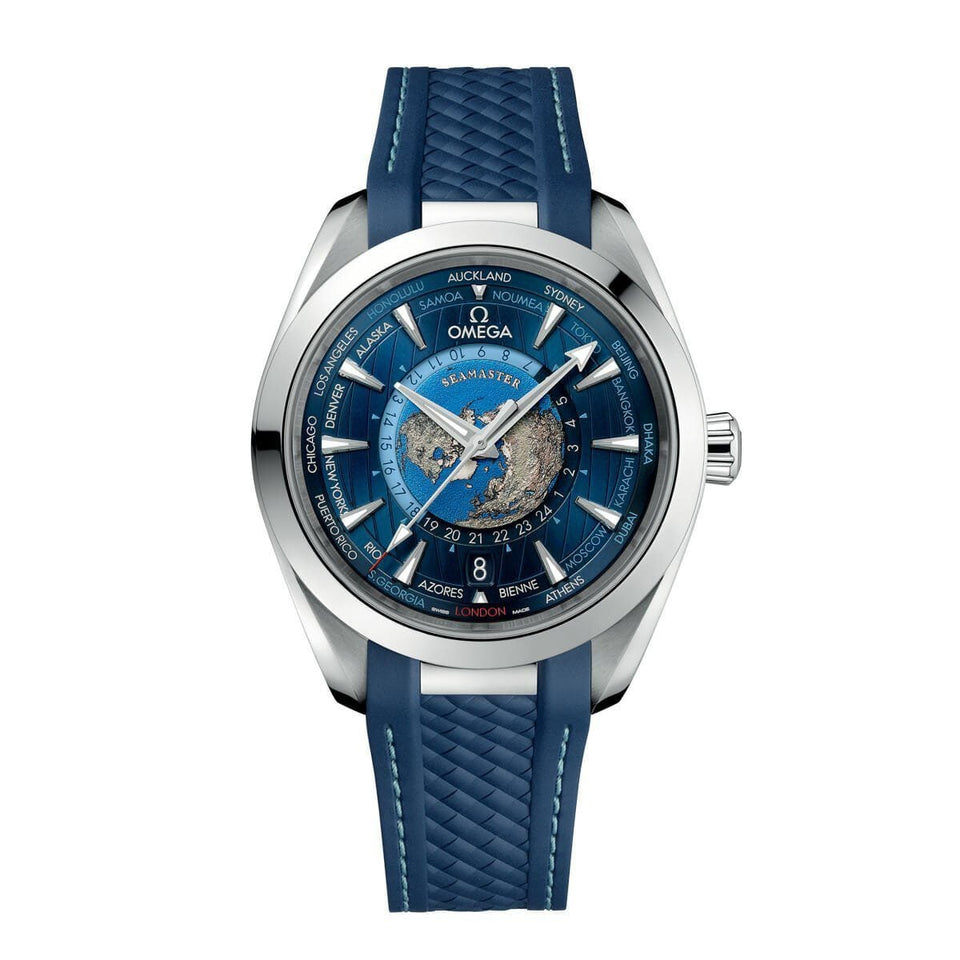 OMEGA Seamaster Aqua Terra 150m Co-Axial Master Chronometer 43mm Watch O22012432203001 at DMR and the OMEGA Boutique Liverpool