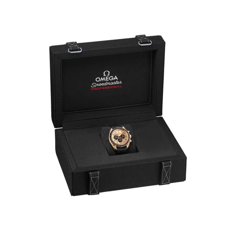 OMEGA Speedmaster Moonwatch Moonshine&trade; Gold 42mm Watch at DMR and the OMEGA Boutique Liverpool