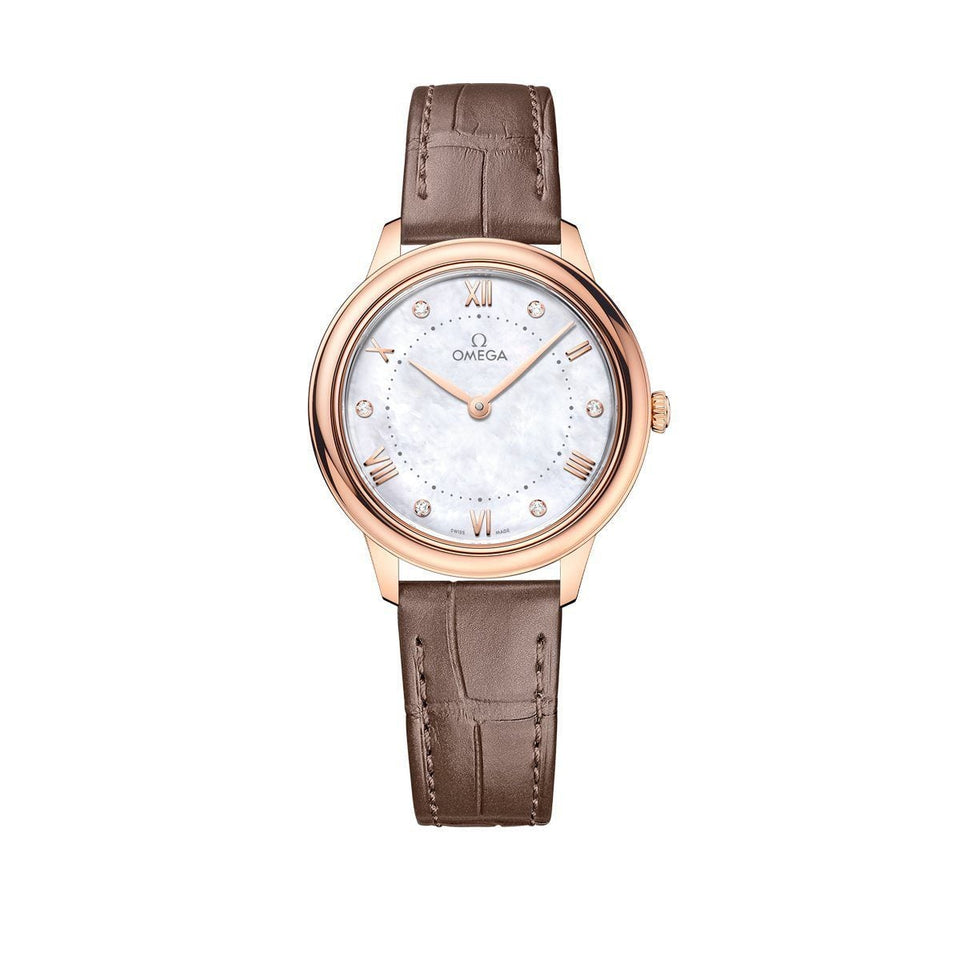 OMEGA De Ville Prestige Sedna&trade; Gold Quartz 30mm Watch O43453306055001 at DMR and the OMEGA Boutique Liverpool