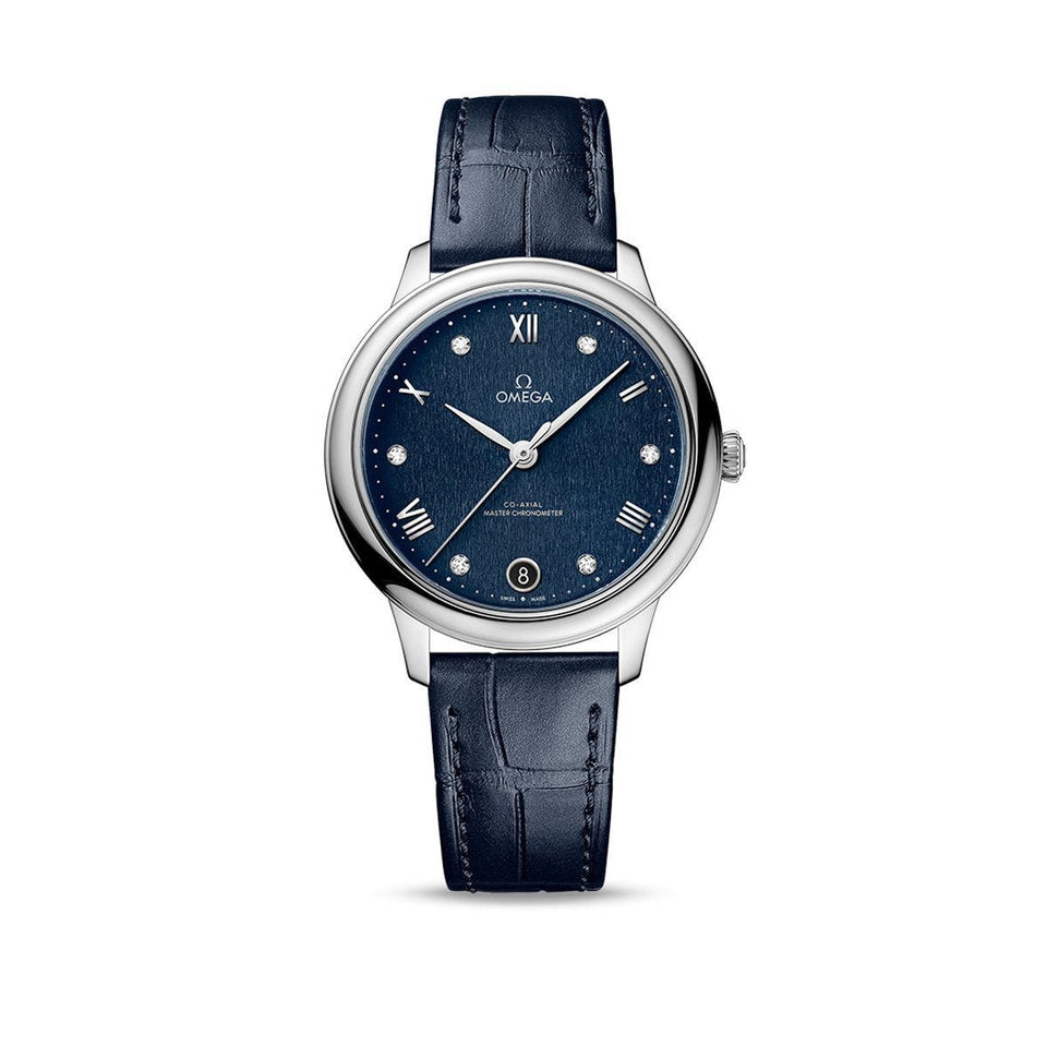 OMEGA De Ville Prestige Steel Chronometer 34mm Watch O43413342053002 at DMR and the OMEGA Boutique Liverpool
