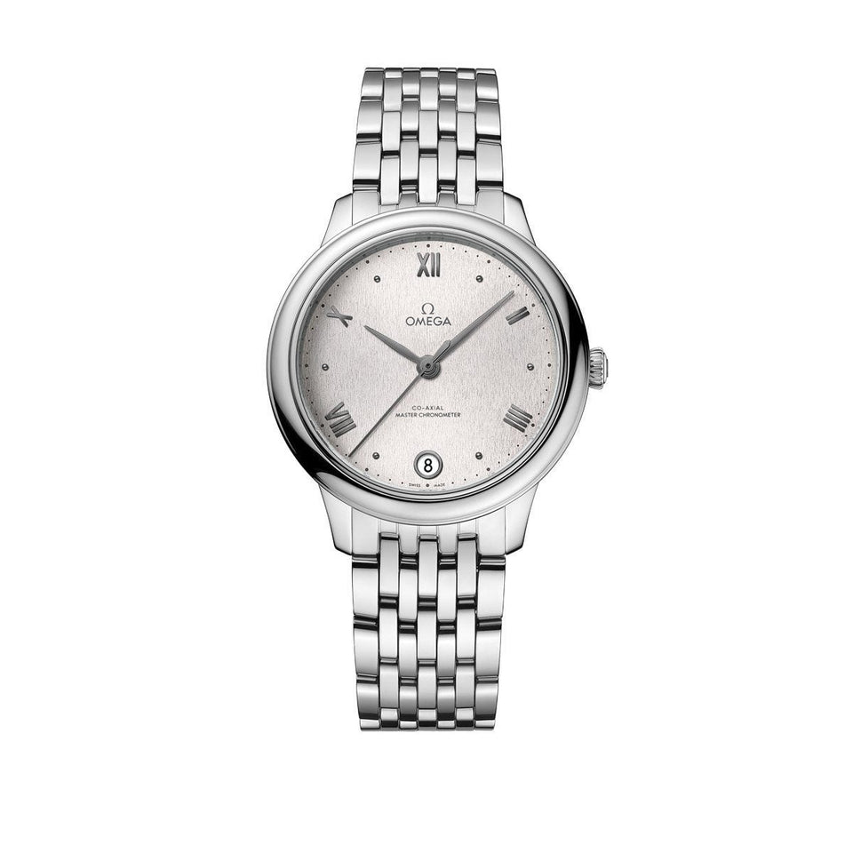 OMEGA De Ville Prestige Steel Chronometer 34mm Watch O43410342002001 at DMR and the OMEGA Boutique Liverpool