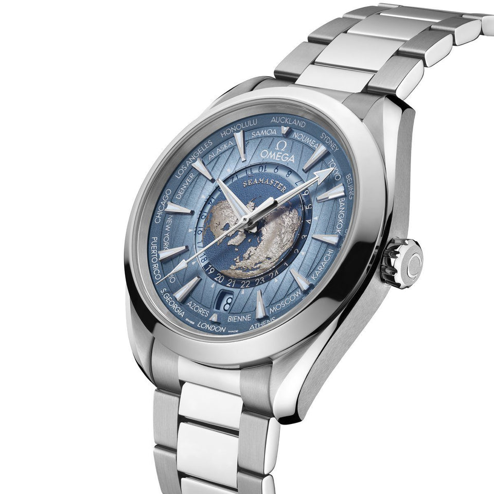 OMEGA Seamaster Aqua Terra Worldtimer 43mm Watch at DMR and the OMEGA Boutique Liverpool