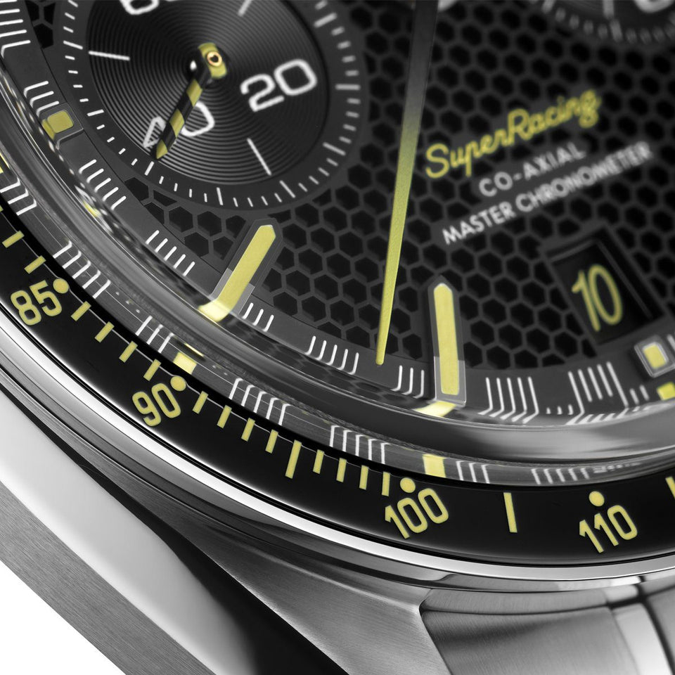 OMEGA Speedmaster Super Racing Steel Chronograph 44mm Watch at DMR and the OMEGA Boutique Liverpool