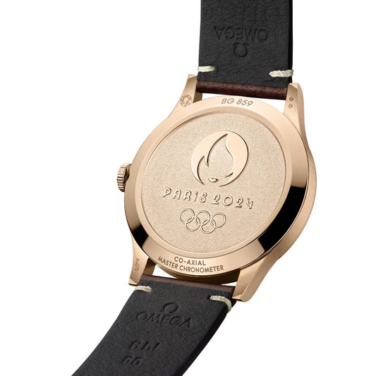 OMEGA Specialities Paris 2024 Bronze Gold Edition 39mm Watch O52292392199001 at DMR and the OMEGA Boutique Liverpool