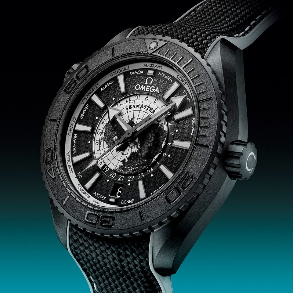 OMEGA Seamaster Planet Ocean Worldtimer 45.5mm Watch at DMR and the OMEGA Boutique Liverpool