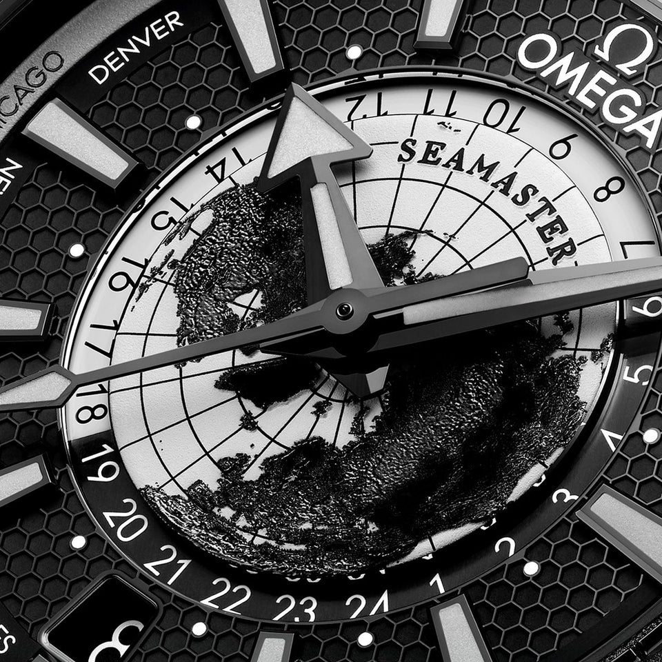 OMEGA Seamaster Planet Ocean Worldtimer 45.5mm Watch at DMR and the OMEGA Boutique Liverpool