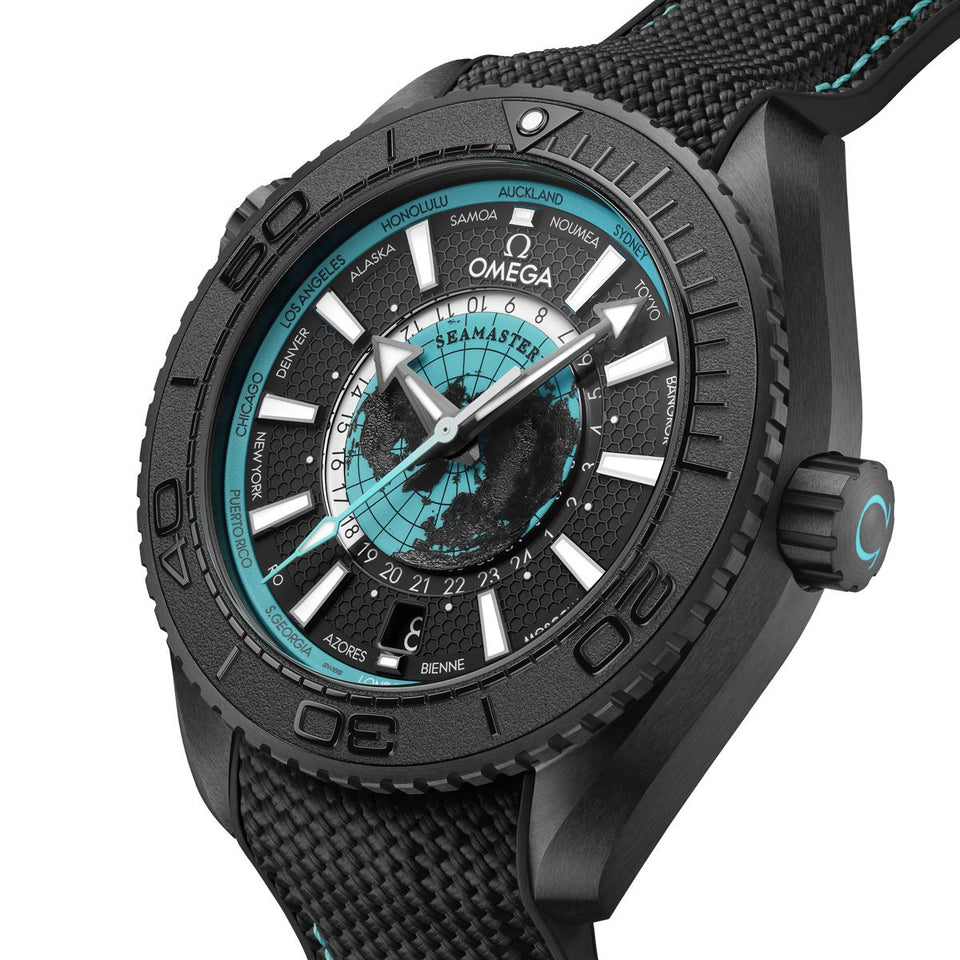 OMEGA Seamaster Planet Ocean Worldtimer 45.5mm Watch at DMR and the OMEGA Boutique Liverpool