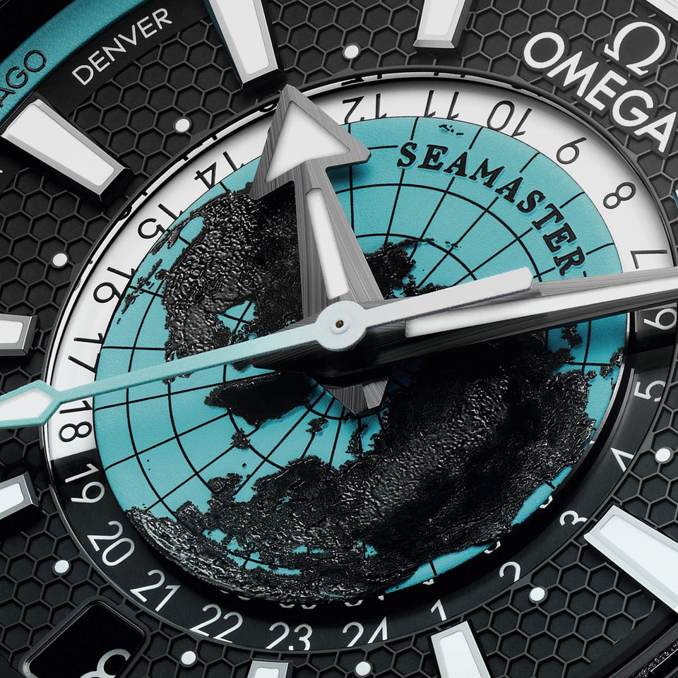 OMEGA Seamaster Planet Ocean Worldtimer 45.5mm Watch at DMR and the OMEGA Boutique Liverpool