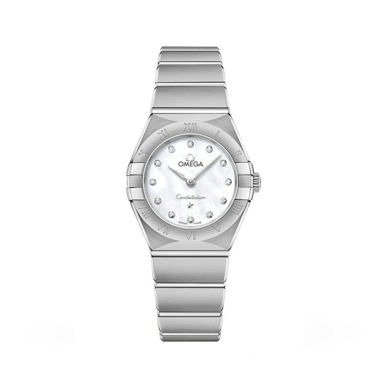 OMEGA Constellation Quartz Steel 28mm Watch O13110286055001 at DMR and the OMEGA Boutique Liverpool
