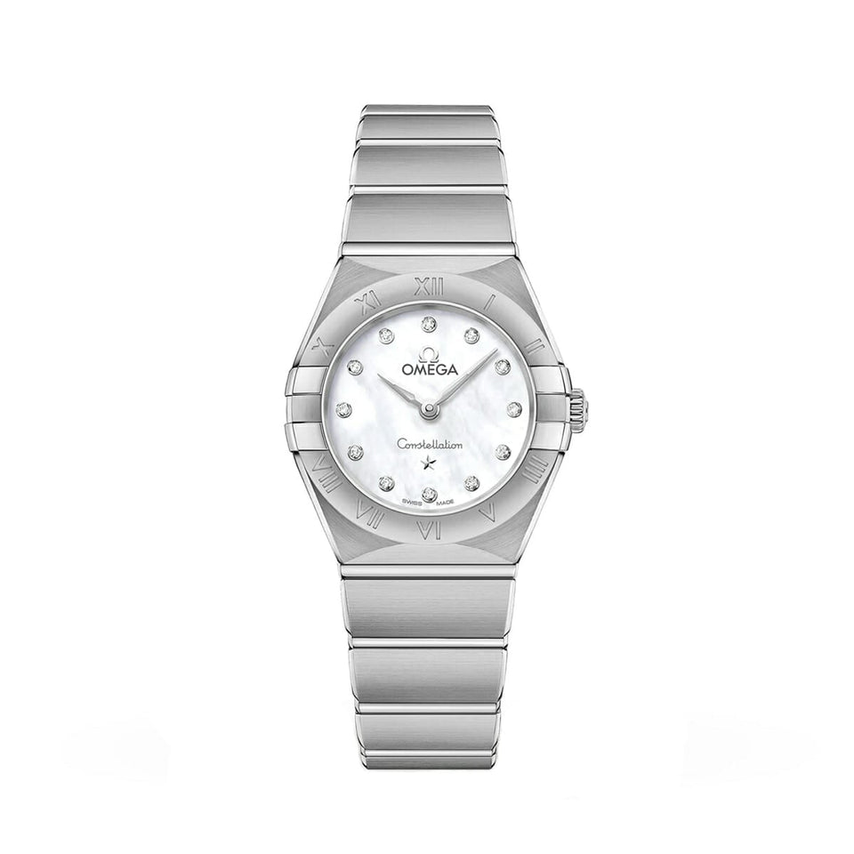 OMEGA Constellation Quartz Steel 28mm Watch O13110286055001 at DMR and the OMEGA Boutique Liverpool