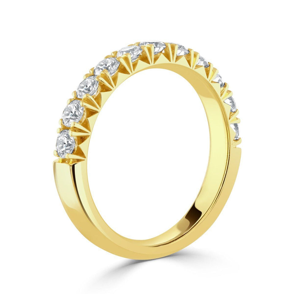 Yellow Gold Round Cut Diamond Eternity Ring