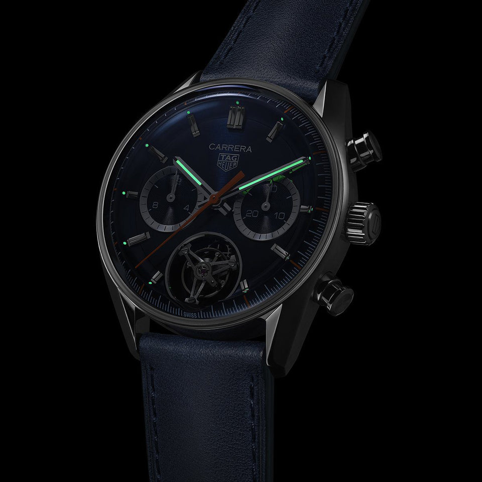 TAG Heuer Carrera Chronograph Tourbillon 42mm Watch at David M Robinson