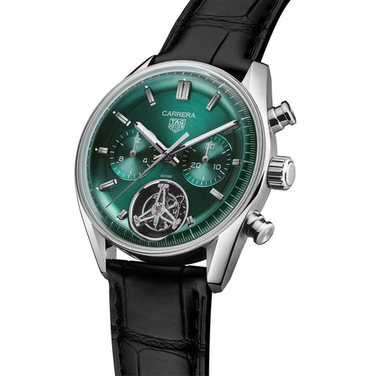 TAG Heuer Carrera Chronograph Tourbillon 42mm Watch at David M Robinson