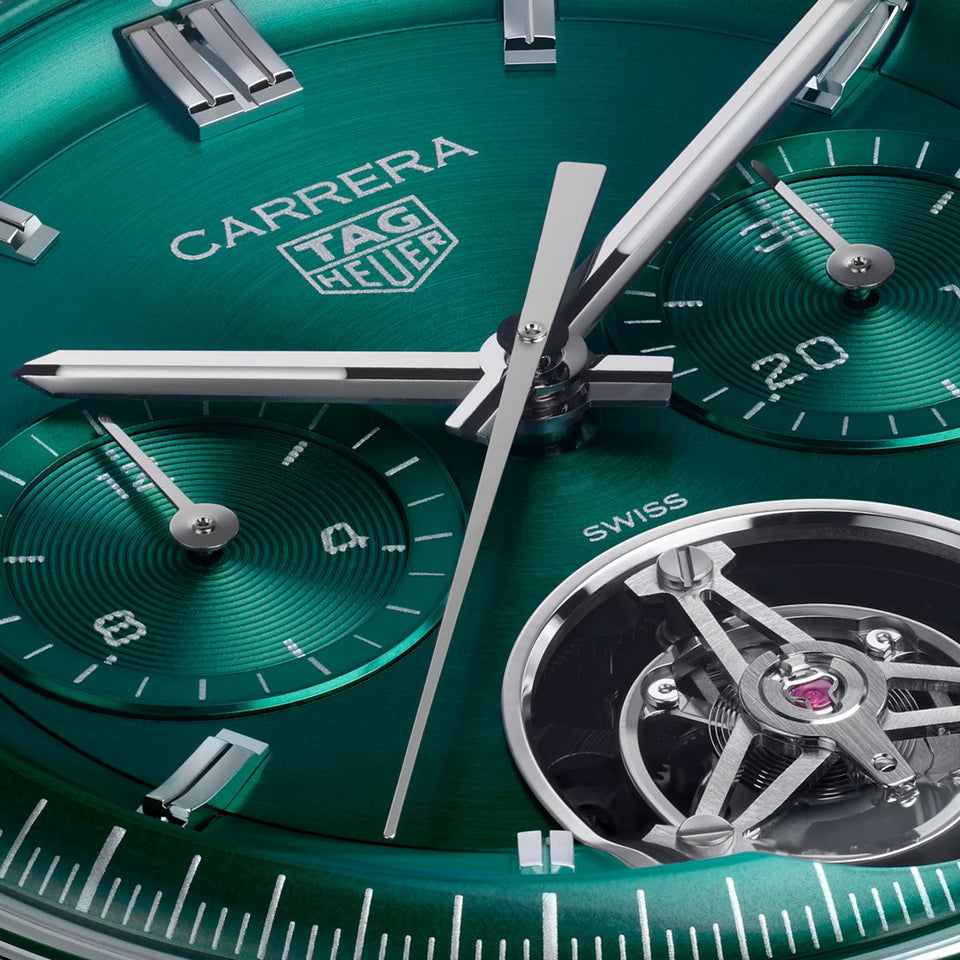 TAG Heuer Carrera Chronograph Tourbillon 42mm Watch at David M Robinson