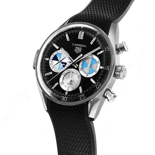 TAG Heuer Carrera Chronograph Seafarer x Hodinkee Automatic 42mm Watch at David M Robinson