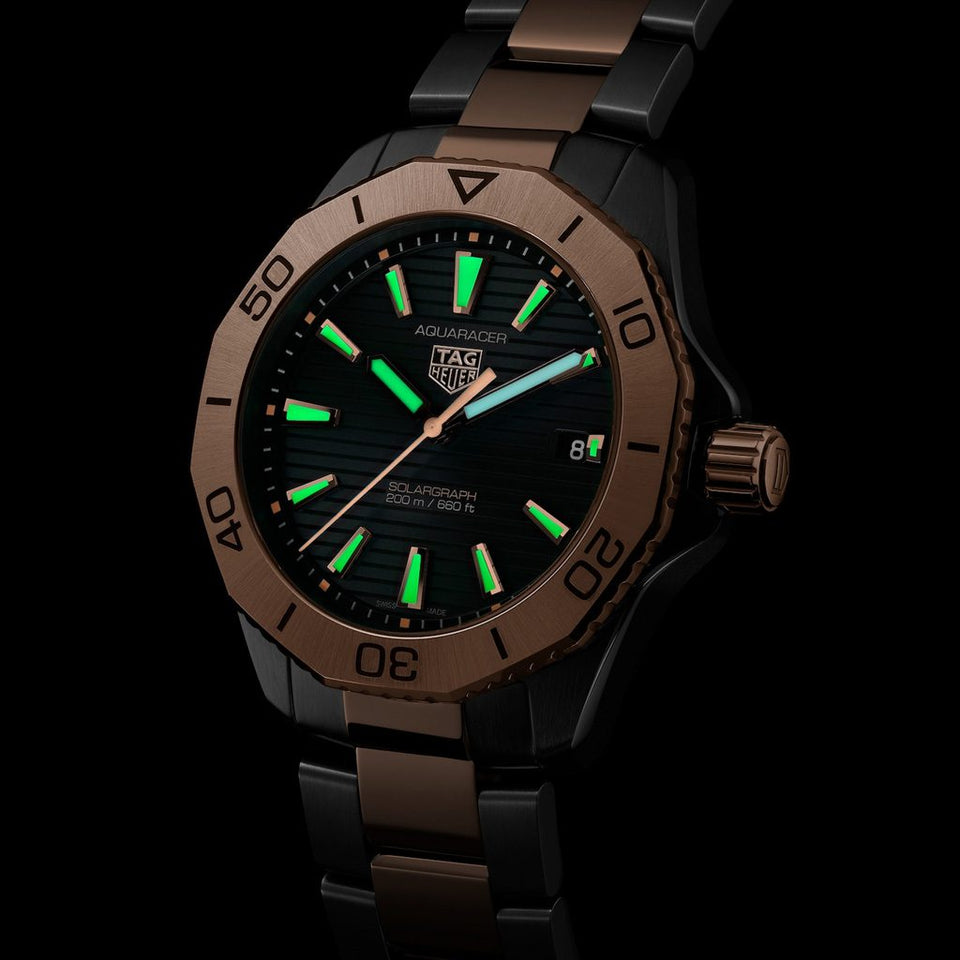 TAG Heuer Aquaracer Professional 200 Solargraph 40mm Watch at David M Robinson
