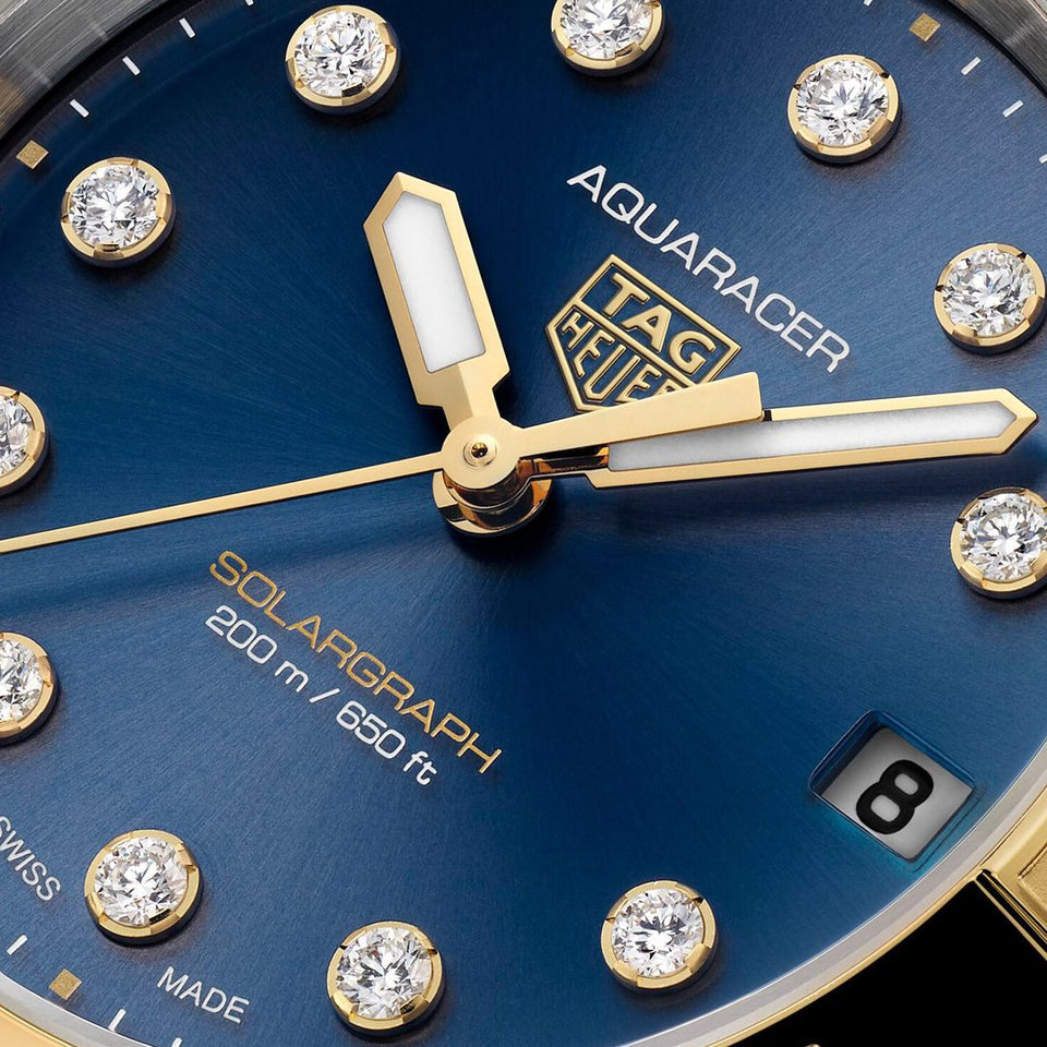 TAG Heuer Aquaracer Professional 200 Solargraph 34mm Watch at David M Robinson