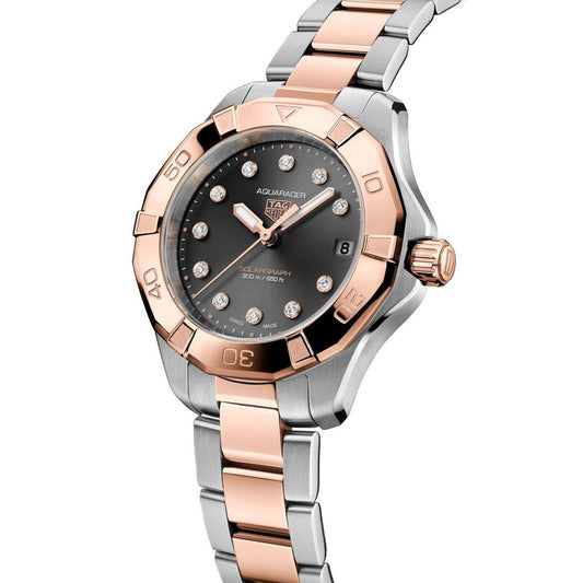 TAG Heuer Aquaracer Professional 200 Solargraph 34mm Watch at David M Robinson
