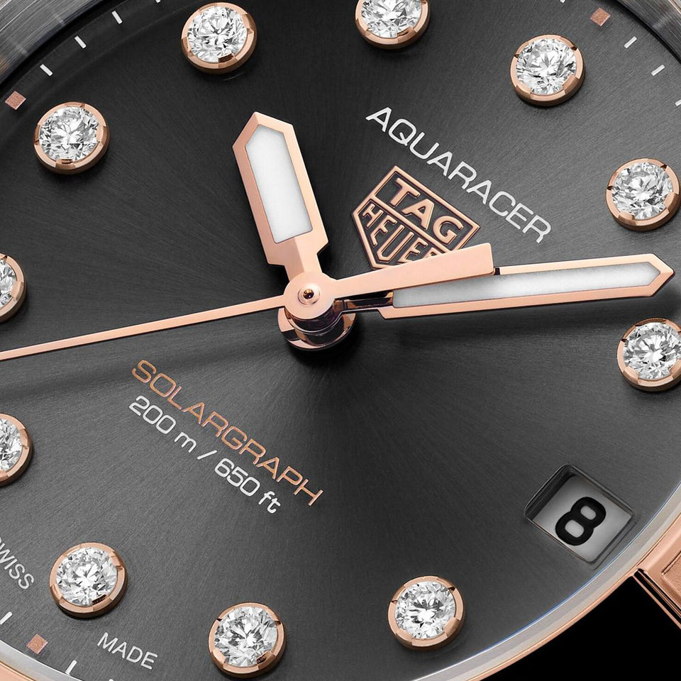 TAG Heuer Aquaracer Professional 200 Solargraph 34mm Watch at David M Robinson