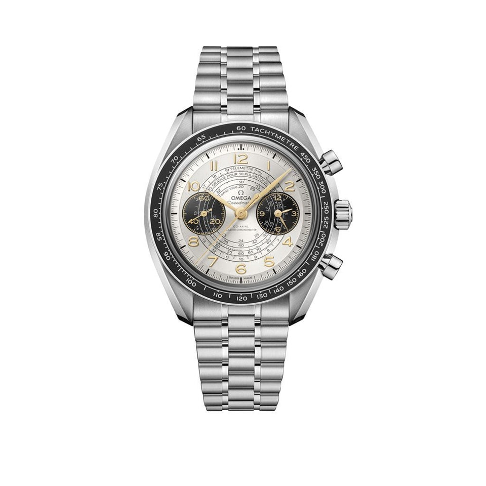 OMEGA Speedmaster Chronoscope 43mm Steel Watch O52230435102001 at DMR and the OMEGA Boutique Liverpool
