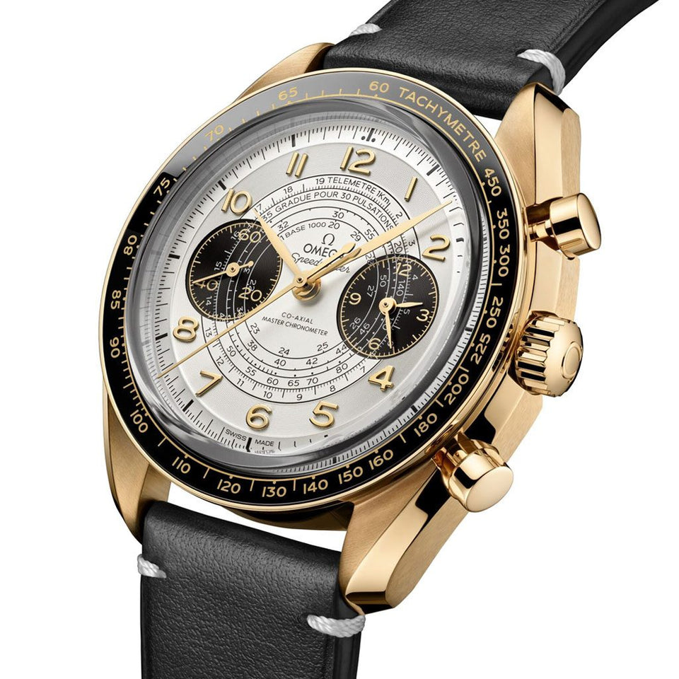 OMEGA Speedmaster Chronoscope 43mm Moonshine&trade; Gold Watch at DMR and the OMEGA Boutique Liverpool