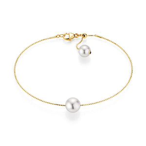 18ct Yellow Gold Akoya Pearl Bracelet