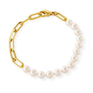 Giallo Yellow Gold Cultured Pearl Bracelet