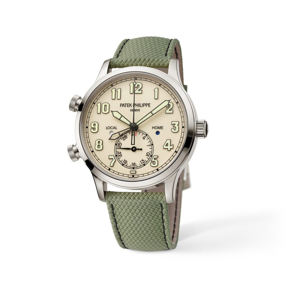 Patek Philippe Complications Calatrava Pilot Travel Time Watch at David M Robinson 5524G-010