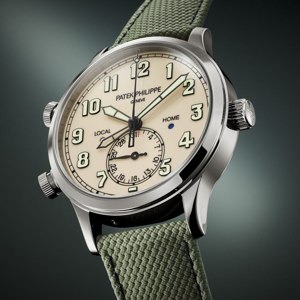 Patek Philippe Complications Calatrava Pilot Travel Time Watch at David M Robinson 5524G-010