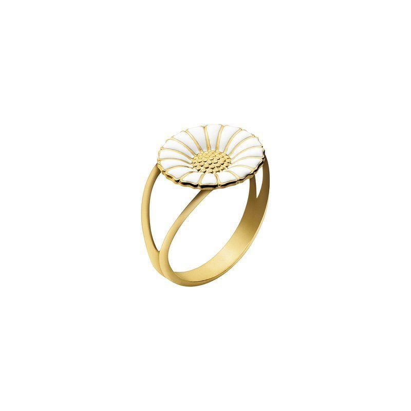 Daisy Gold Plated Silver Ring