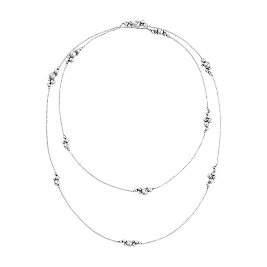Georg Jensen Moonlight Grapes Sautoir Sterling Silver 90cm Necklace at David M Robinson