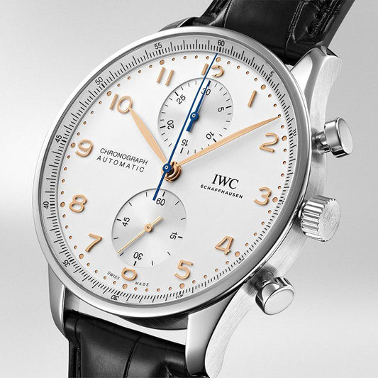 IWC Schaffhausen Portugieser Steel Chronograph 41mm Watch at David M Robinson