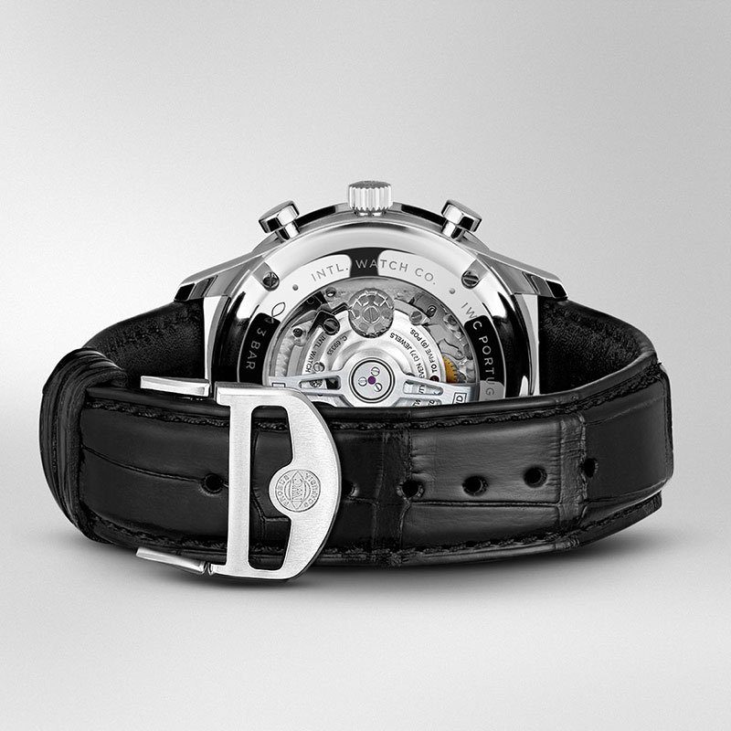 IWC Schaffhausen Portugieser Steel Chronograph 41mm Watch at David M Robinson