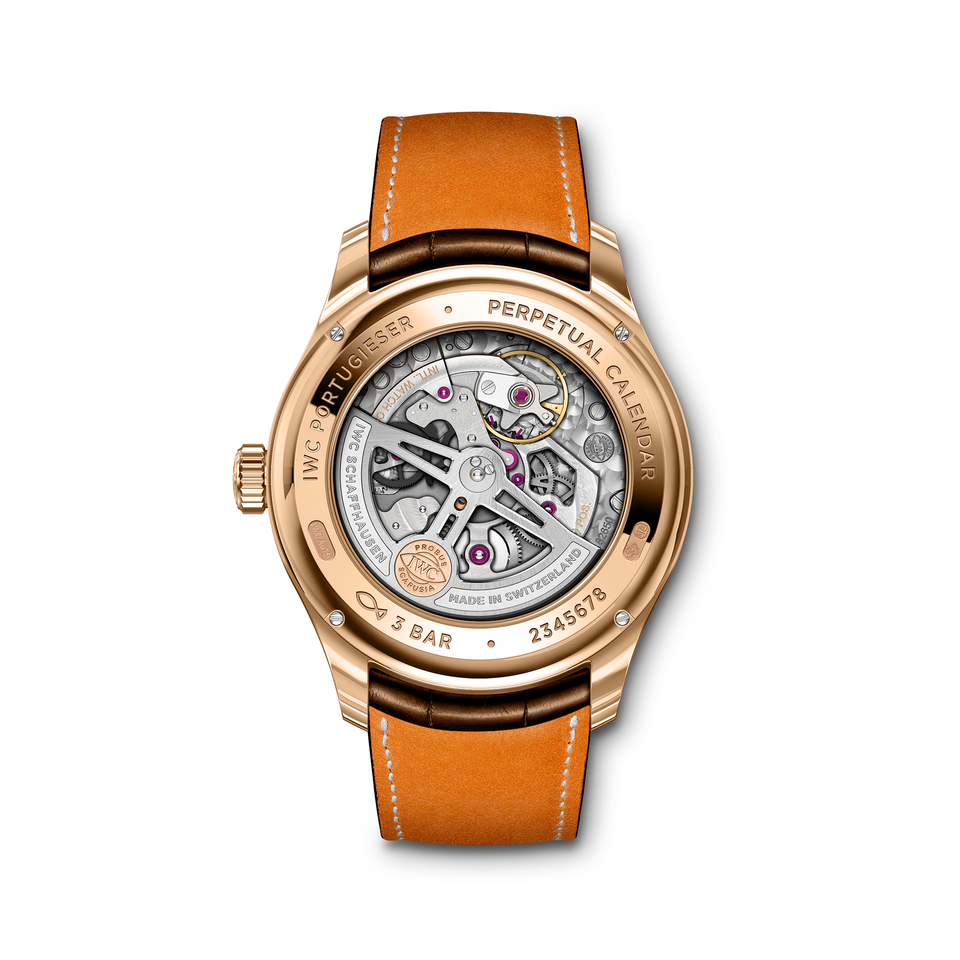 IWC Schaffhausen Portugieser Perpetual Calendar Rose Gold 42mm Watch at David M Robinson