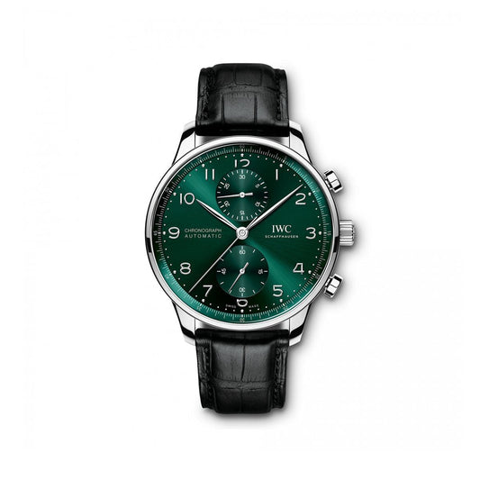 IWC Schaffhausen Portugieser Steel Chronograph 41mm Watch at David M Robinson