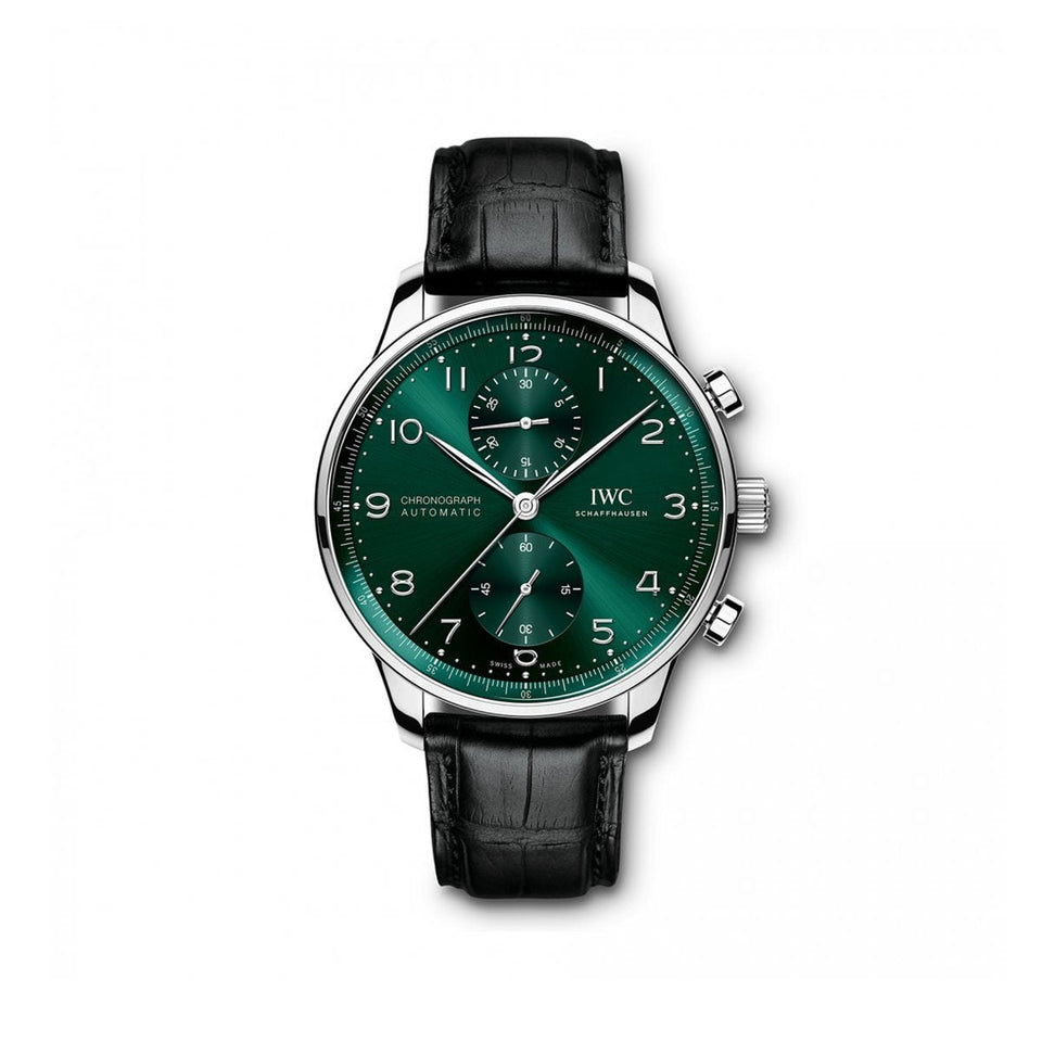 IWC Schaffhausen Portugieser Steel Chronograph 41mm Watch at David M Robinson