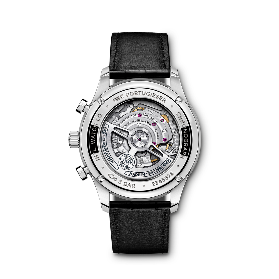 IWC Schaffhausen Portugieser Steel Chronograph 41mm Watch at David M Robinson