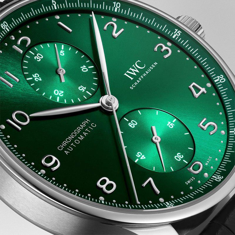 IWC Schaffhausen Portugieser Steel Chronograph 41mm Watch at David M Robinson