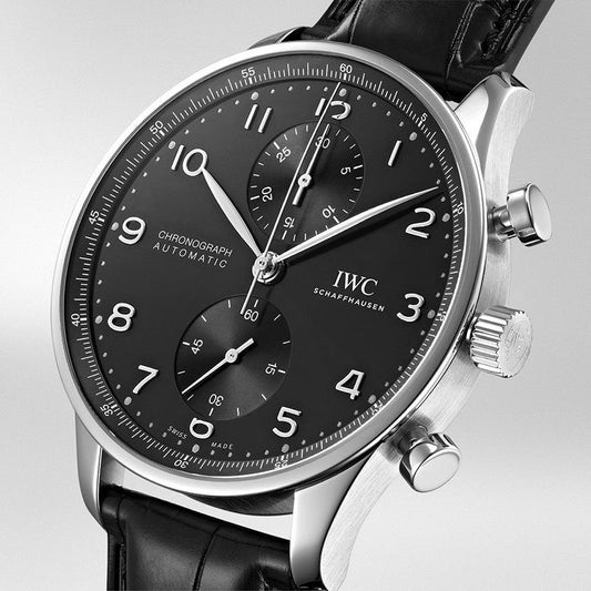 IWC Schaffhausen Portugieser Steel Chronograph 41mm Watch at David M Robinson