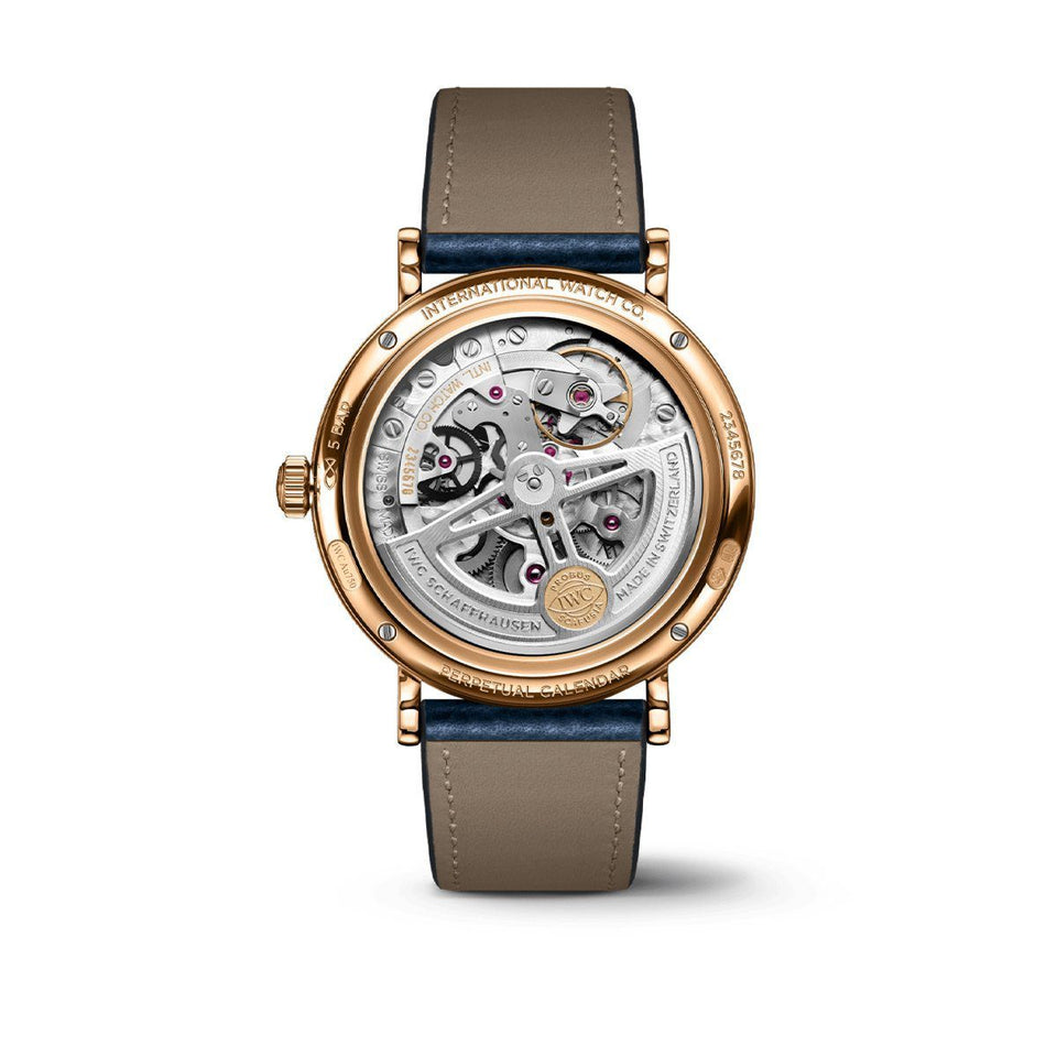 IWC Schaffhausen Portofino Perpetual Calendar 40mm Gold Watch at David M Robinson