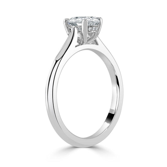 Oval Cut Platinum Diamond Ring