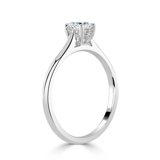 Oval Cut Platinum Diamond Ring