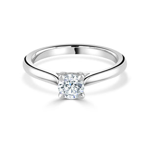 Round Brilliant Cut Platinum Diamond Ring