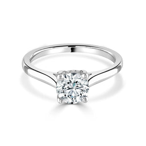 Round Brilliant Cut Platinum Diamond Ring
