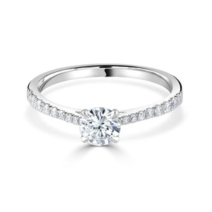 Round Brilliant Cut Platinum Diamond Ring