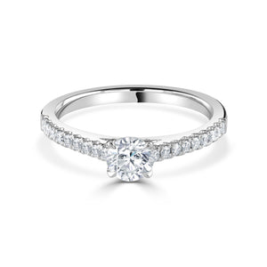 Round Brilliant Cut Platinum Diamond Ring