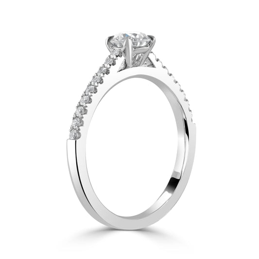 Round Brilliant Cut Platinum Diamond Ring