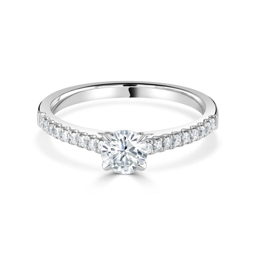 Round Brilliant Cut Platinum Diamond Ring